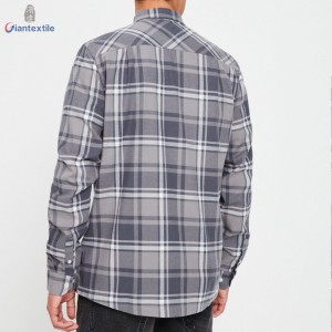 New Arrival Traditional Men’s Shirt Long Sleeve Shirt 100% Cotton Dual Pocket Heavyweight Flannel Shirt For Men GTCW107994G1