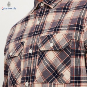 Hot Sale Men’s Shirt 100% Cotton Premium Long Sleeve Check Casual Flannel Business Leisure Camisa de hombre GTCW107995G1