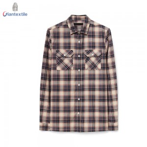 Hot Sale Men’s Shirt 100% Cotton Premium Long Sleeve Check Casual Flannel Business Leisure Camisa de hombre GTCW107995G1