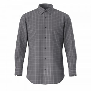 Good Quality Men’s Casual Shirt 100% Cotton Long Sleeve Herringbone Check Shirt For Men GTCW108000G1