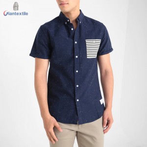New Design Men’s Shirt High Quality Casual Cotton Long Sleeve Navy Stripe Camicie da uomo Shirt for man GTCW108044G1