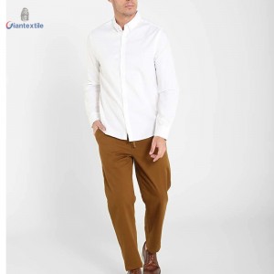 Best Quality Solid Cotton Men Shirt Custom Casual Long Sleeve Clothes plus size shirt GTCW108046G1