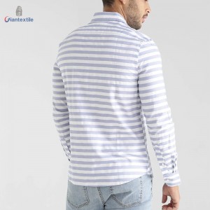 Hot sale Men’s Shirt Casual Cotton Long Sleeve Bright-coloured Stripe Camicie da uomo Shirt for man GTCW108049G1