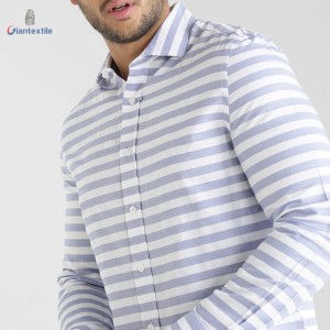 Hot sale Men’s Shirt Casual Cotton Long Sleeve Bright-coloured Stripe Camicie da uomo Shirt for man GTCW108049G1