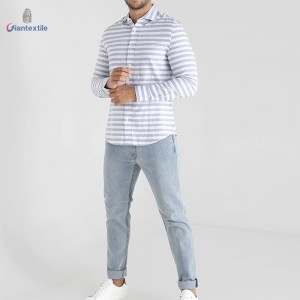 Hot sale Men’s Shirt Casual Cotton Long Sleeve Bright-coloured Stripe Camicie da uomo Shirt for man GTCW108049G1