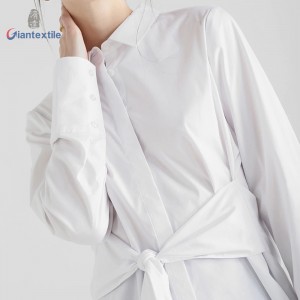 Elegant Blouse Women Solid Long Sleeve White High-End Fashion Office Ladies Business Leisure Shirt With Tunic GTCW108055G5