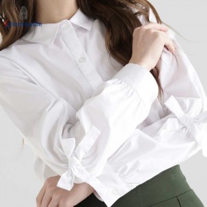 New Arrival Hot sale Women Cheap Solid Long Sleeve White Contemporary Office Ladies Business Camisas GTCW108055G6