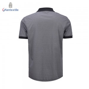 New Design Knit Shirt Dot Print Good Hand Feel Fabric 100% Cotton Short Sleeve Polo Shirt For Men GTCW108094G1