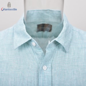 Unparalleled Shirt Green 100% Linen Blended Casual Shirt Long Sleeve Naturally Breathable Shirt For Men GTCW108117G1