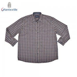 Newly Designed Men’s Plus Size Check Shirt Fat Men Plaid Casual Shirt with Good Hand Feel For Men GTCW108118G1