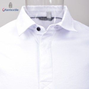 Wholesale Factory Knit Shirt Solid White Good Quality Fabric 100% Cotton Short Sleeve Polo Shirt For Men GTCW108121G1