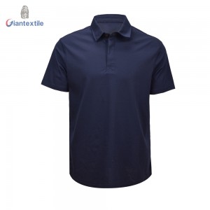 Modern Design Shirt Solid Navy Good Hand Feel Fabric 100% Cotton Smart Casual Short Sleeve Shirt For Men GTCW108122G1