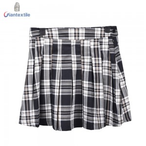 Fashion Nice Ladies Short Skirt 100% Polyester High Quality Span Crepe Ruffled for Women GTCW108127G1