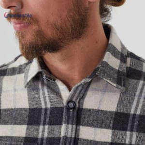 New Arrival New Design Men’s Shirt Acrylic Polyester Flannel Long Sleeve Check Casual Shirt For Men GTCW108130G1