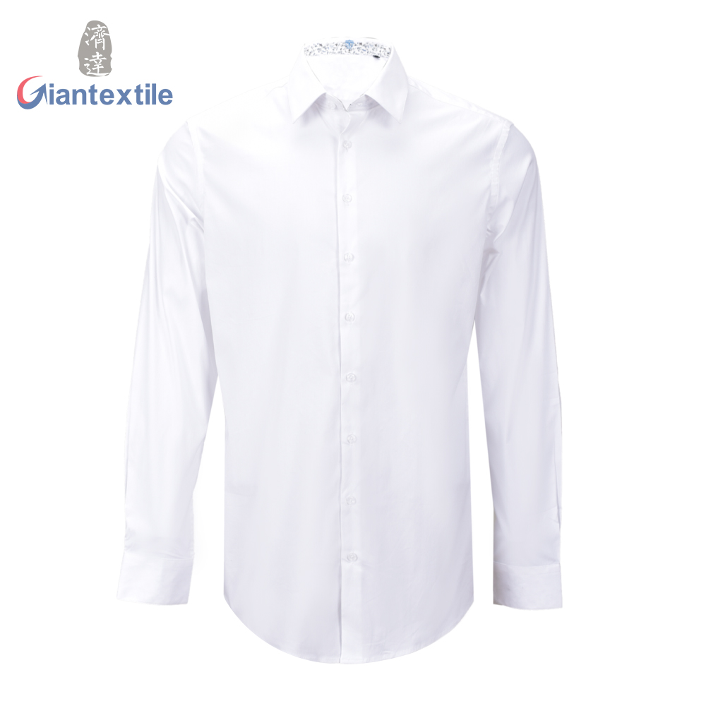 Fast Delivery Classical Men’s Shirt Cotton Nylon Elastane Solid Smart Casual Universal Long Sleeve Shirt For Men GTCW108135G1 Featured Image