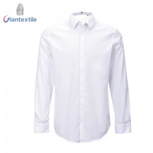 Essentials Men’s Shirt Solid Cotton Nylon Elastane Smart Casual Universal Long Sleeve Shirt For Men GTCW108136G1