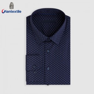 Best Selling Men’s Shirt 100% Cotton Dot Print Wear Casual Shirt Digital Print Long Sleeve Shirt For Men GTCW108139G1