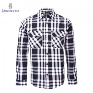 Factory Direct Wholesale New Design Men’s Shirt 100% Cotton Fashion Long Sleeve Check Casual Shirt For Men GTCW108142G1