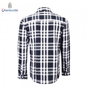 Factory Direct Wholesale New Design Men’s Shirt 100% Cotton Fashion Long Sleeve Check Casual Shirt For Men GTCW108142G1