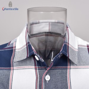 Make-To-Order New Autumn Fashion Men’s Shirt 100% Cotton Good Hand Feel Long Sleeve Flannel Shirt For Men GTCW108143G1