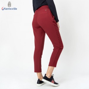 New Arrival Direct Sale Ladies Long Pants Polyester Viscose Elastane Superior Pants for Women GTCW108146G3