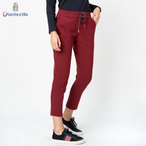 New Arrival Direct Sale Ladies Long Pants Polyester Viscose Elastane Superior Pants for Women GTCW108146G3