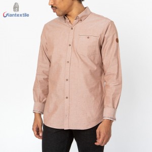 High Quality Fashionable Men’s Shirt Solid 100% Cotton Smart Casual Universal Long Sleeve Shirt For Men GTCW108151G1