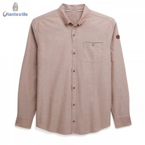 High Quality Fashionable Men’s Shirt Solid 100% Cotton Smart Casual Universal Long Sleeve Shirt For Men GTCW108151G1