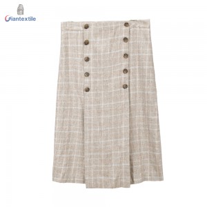 New Design Ladies Half Dress 72% Cotton 28% Linen Smart Casual Cleaner Look Dress For Business GTCW108156G2