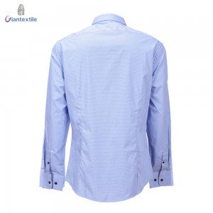 Drop Shipment Men’s Shirt Normal Print Popular Dot Print Long Sleeve Smart Casual Shirt For Men GTCW108159G1