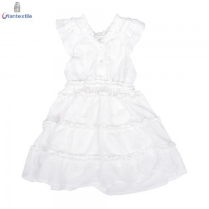 Cute Girls Beautiful Dress Dobby 100% Cotton High Quality Casual Comfy Children Wear GTCW108192G1