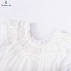 Cute Girls Beautiful Dress Dobby 100% Cotton High Quality Casual Comfy Children Wear GTCW108192G1