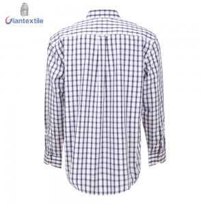 Sample Available Men’s Shirt 100% Cotton Check Blue And White Casual Shirt Shirt For Men GTCW108201G1