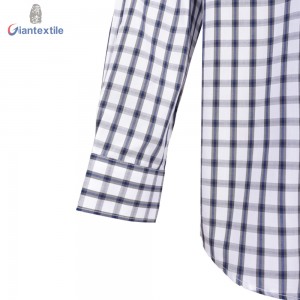 Sample Available Men’s Shirt 100% Cotton Check Blue And White Casual Shirt Shirt For Men GTCW108201G1