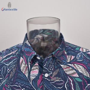 Modern Design Men’s Shirt Cotton Spandex Normal Print Floral Long Sleeve Casual Shirt For Men GTCW108204G1