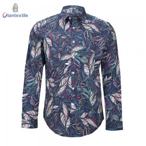 Modern Design Men’s Shirt Cotton Spandex Normal Print Floral Long Sleeve Casual Shirt For Men GTCW108204G1