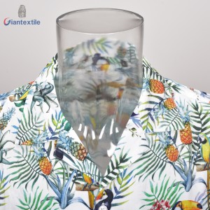 For Holiday Men’s Shirt 100% Viscose Normal Print Tropical Short Sleeve Casual Shirt For Men GTCW108208G1