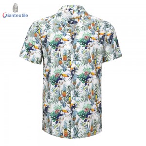 For Holiday Men’s Shirt 100% Viscose Normal Print Tropical Short Sleeve Casual Shirt For Men GTCW108208G1