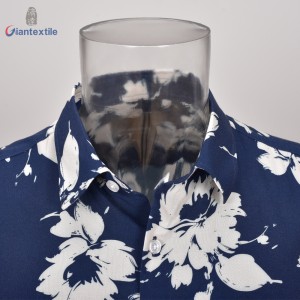 Factory Direct Wholesale Big Floral Men’s Shirt Viscose Normal Print Long Sleeve Casual Shirt For Men GTCW108209G1