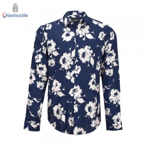 Factory Direct Wholesale Big Floral Men’s Shirt Viscose Normal Print Long Sleeve Casual Shirt For Men GTCW108209G1