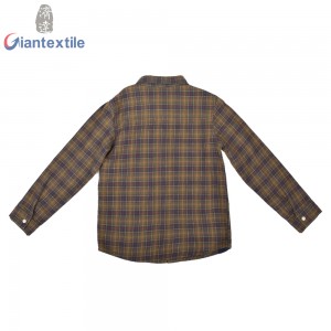 Top Quality Boys Shirts Fashion Classic Check 100% Cotton Brown Clothes Children Tops GTCW108217G1