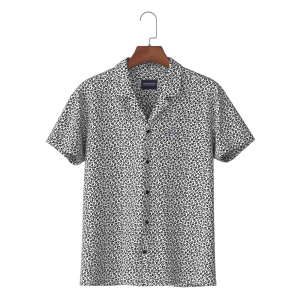 Accept OEM Logo Men’s Print Shirt Eco-Vero Short Sleeve Hawaii Collar Leopard Print Shirt For Men GTCW108218G1