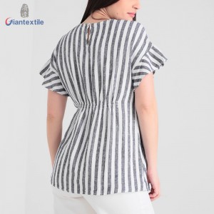 Hot Selling Women’s Top Maternity Dress Plus Size Fitted Long Sleeve Stripe Women Wear GTCW108289G1