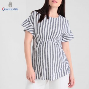 Hot Selling Women’s Top Maternity Dress Plus Size Fitted Long Sleeve Stripe Women Wear GTCW108289G1