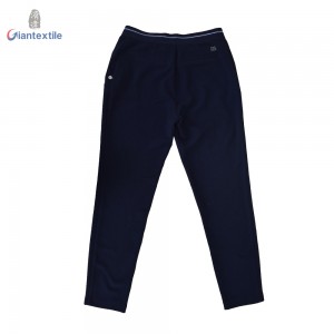 New Arrival Direct Sale Ladies Navy Solid Long Pants Polyester Rayon Elastane Superior Pants for Women GTCW108392G1