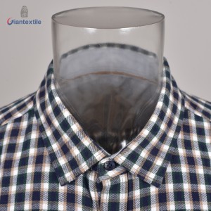Giantextile Fashion Men’s Shirt 100% Cotton One-side Brushed Nice Quality Comfortable Casual Shirt GTCW108393G1