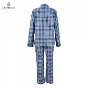 Giantextile Hot Sale New Design Kid’s Wear Boy Gent Suit Blue Check 100% Polyester Handsome Suit For Boy GTCW108401G1