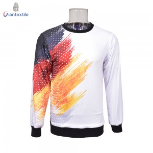 Giantextile New Design Men’s Shirt Custom Made Polyester Spandex Wear On Both Sides Long Sleeve Shirt For Men GTCW108444G1