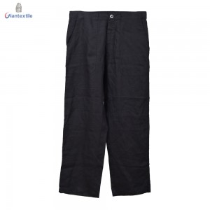 New Arrival Ladies Solid Two Colors Long Pants 100% Linen Superior Pants for Women GTCW108455G1