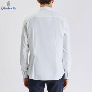 Giantextile Fashion Men’s Shirt 100% Cotton Small Dot Print Best Quality Fitted Long Sleeve Casual Shirt For Men GTCW200043G1
